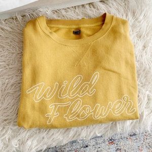 Aerie Wildflower Mustard Sweatshirt
